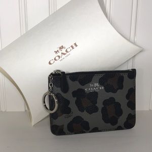 Coach Ocelot Key Pouch - Coin Change Purse F64072